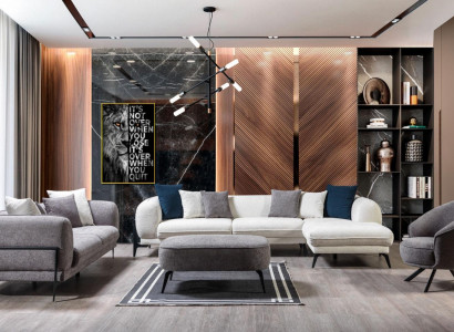 Living room set 3-piece sofa L-shaped sofa couch three-seater upholstered sofas armchair new